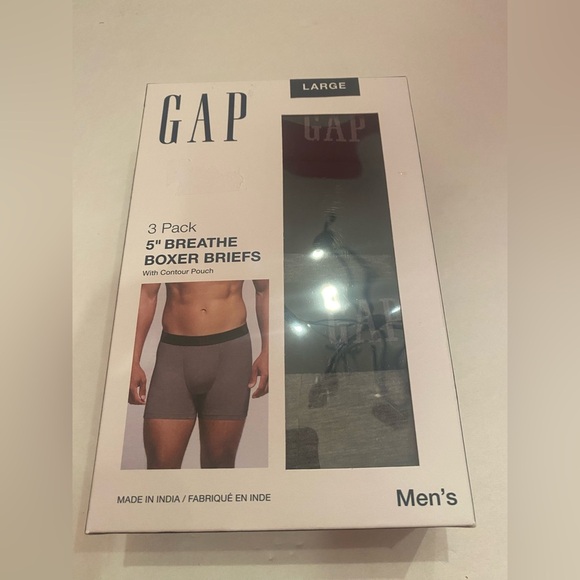 GAP Men’s 3 Pack Contour Pouch 5” Breathe Boxer Briefs Trunks Size Large 35-37 - Picture 1 of 4